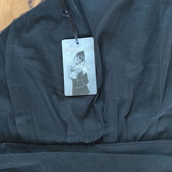 NEW Sincerely Jules Black One Shoulder Fancy Top - Picture 3 of 8